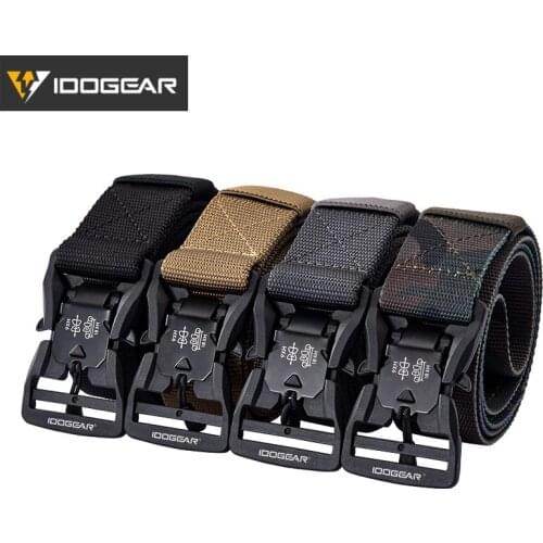 IDOGEAR 1.5" Tactical Belt Magnetic Buckle EDC Belt Quick Release Military Airsoft Hunting Belt Daily Gear 3413