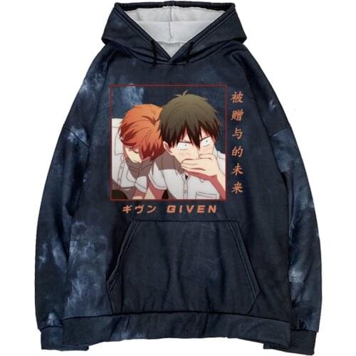Tie Dye Hoodies Harajuku Anime Sato Mafuyu Uenoyama Ritsuka Nakayama Haruki Kaji Akihiko Hoodie Sweatshirt Hot Given Loog Sleeve