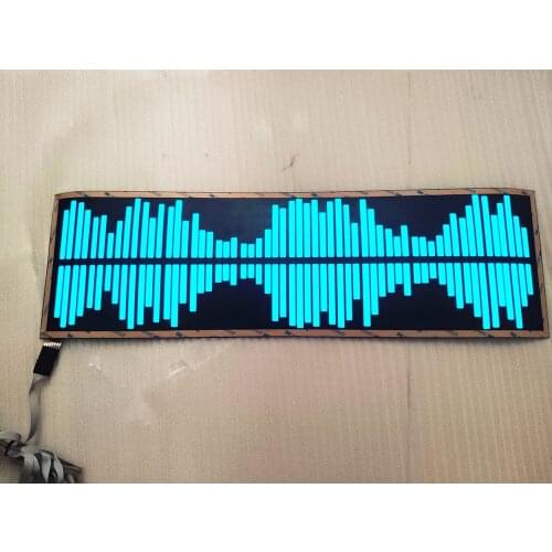 Vedio Blue Colors Flash EL Car Sticker Music Rhythm LED EL Sheet Light Lamp Sound Music Activated Equalizer