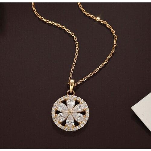 YPAY8 Fashion Hot Sale Brand 925 Luxury wedding Ladies Beach Necklace Slide Pendant Mobile Stone Ladies Autumn Winter Jewelry