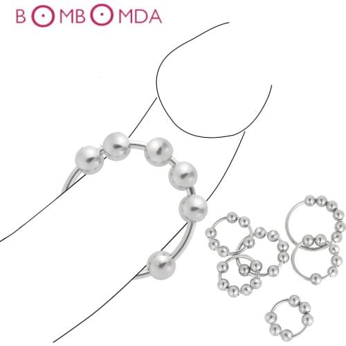 Sex Delay Ejaculation Penis Ring Male Chastity Device Stainless Steel Silver Cock Ring Sex Toys For Men Dick Ring Adult Products