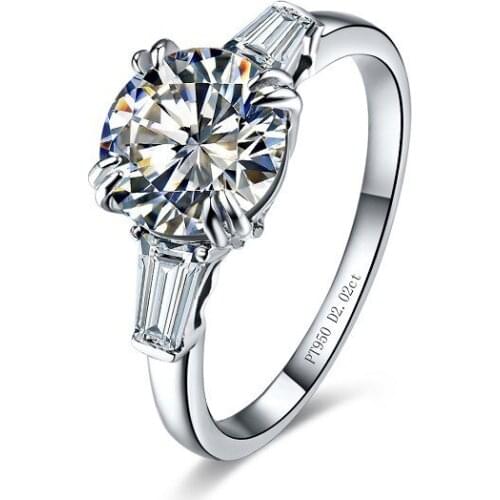 Solid 925 Sterling Silver Romantic Propose Ring 2.02 Ct Round Cut Diamond Engagement Ring for Women