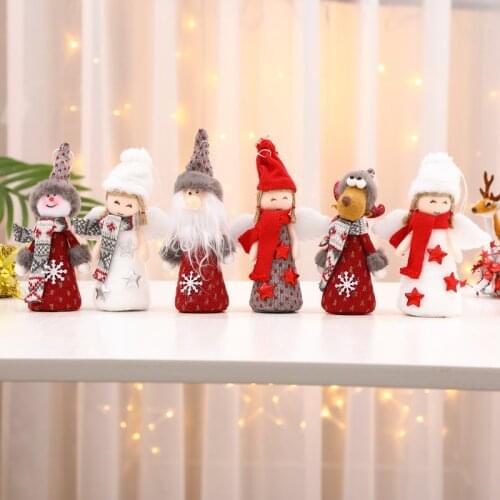 1pc Santa Angle Girl Christmas Doll Pendant Christmas Tree Decoration for Home New Year 2022 Xmas Gifts Ornament Navidad Decor