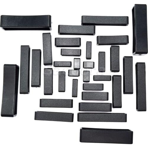 10pcs/lot Plastic Keeper Belt Loop Square Loop Leather Craft 8 Sizes to Choose from Black