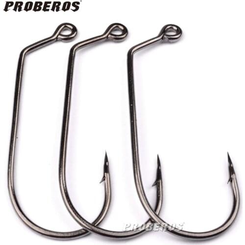 100pcs/lot Jig Big Fishing Hook 1/0-5/0 Size fishhook Saltwater Bass Hooks Fishing Carp Fishing Tackle Free Shipping