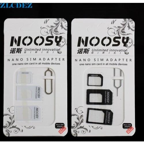 100pcs/Lot Nano SIM Card Adapter 4 In 1 Micro Sim Adapter With Eject Pin Key Retail Package For IPhone 5 5S 6 7 8 X For Samsung