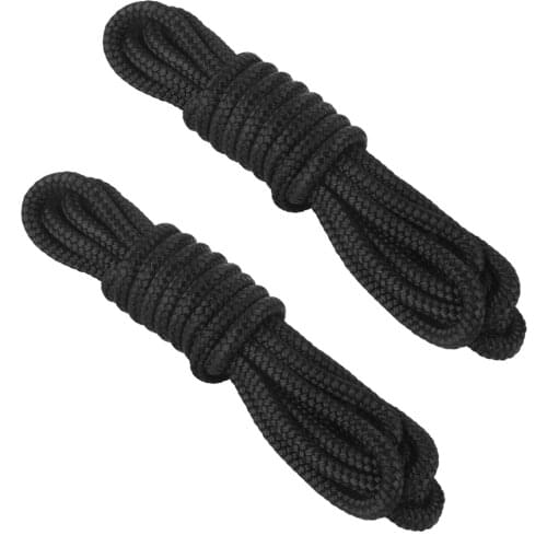 16.5 Feet Double Braided Nylon Black DockLine Boat Dock Line Mooring Rope Anchor Rope Ultra Strong Dock Lines