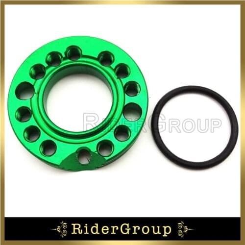 28mm Carb Adjuster Carburetor Inlet Intake Manifold Spinner Plate Adaptor CNC Alloy Green For Pit Dirt Bike Motorcycle