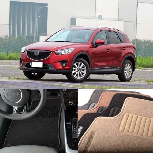 5pcs Premium Auto Fabric Nylon Anti-slip Floor Mats Carpet For Mazda CX-5 2012-2020