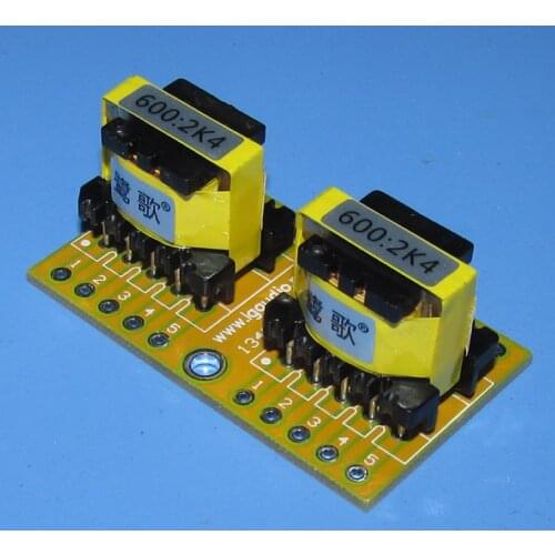 600: 2K4 Permalloy audio isolation transformer, unbalanced and balanced conversion, audio isolator. 20HZ ～ 150KHZ -1.5db