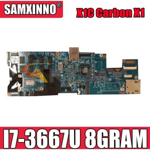 Akemy 48.4RQ01.021 Motherboard For Lenovo ThinkPad X1C Carbon X1 Laptop Motherboard FRU 04X0495 CPU I7 3667U 8GRAM 100% Test