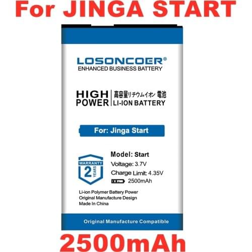LOSONCOER 2500mAh Replacement Battery for Jinga Start battery Good Quality Batteries