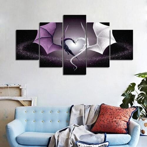 Diamond Painting Full Square Round Fantastic 5 D Diamond Embroider 5 Piece Abstract Western Dragon Mosaic Multi-Picture A819