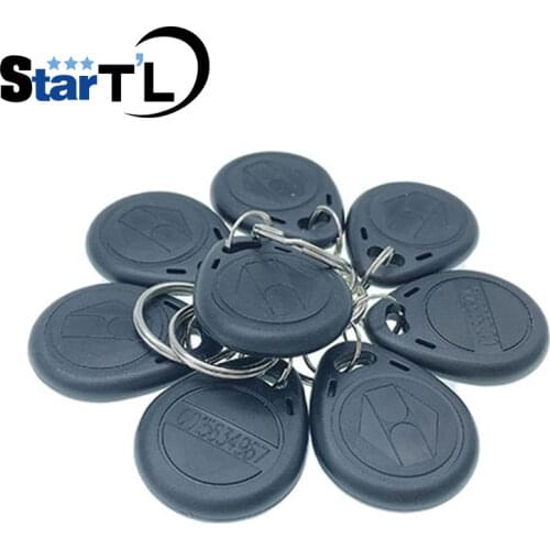 Free Shipping 100 pcs TK4100 Read only 125kHz RFID ID Card Key Keyfobs Access Control Tag Grey Access Control Key Only