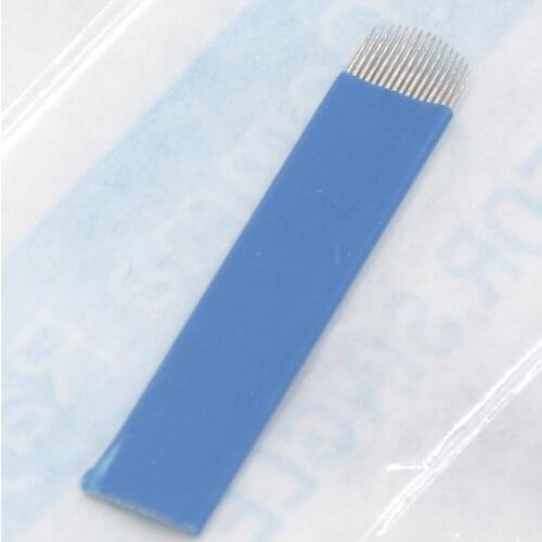 Free ship 50PCS 16 U Sharp Permanent Makeup Eyebrow Tatoo Microblading Needles For 3D Embroidery Manual Tattoo Pen Machine