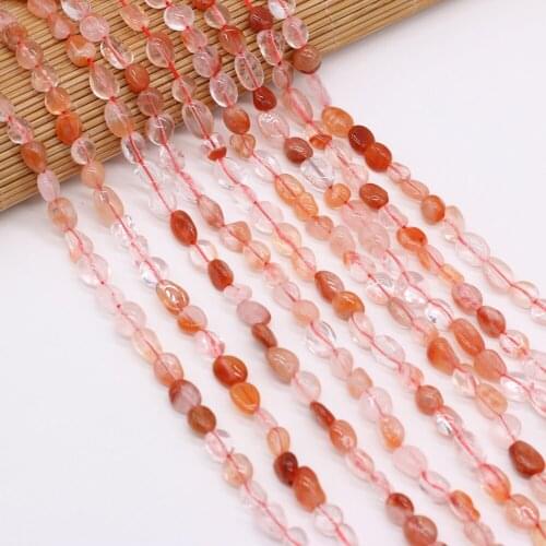 Natural Stone Beads Irregular Shaped Red Rabbit hair Loose Spacer Beaded For Jewelry Making DIY Bracelet Necklace Accessories