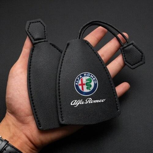 For Alfa Romeo giulia stelvio giulietta 159 147 156 166 Pull Type Key Bag PU Leather Car Key Case New Leather Keychain Pouch