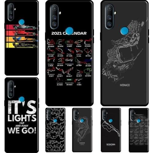 Formula 1 F1 Racing Circuit Case For Realme 8 Pro C3 C11 C15 C21 Q3 6 7 GT Neo Cover For OnePlus 9 Pro 8 8T 9R Nord