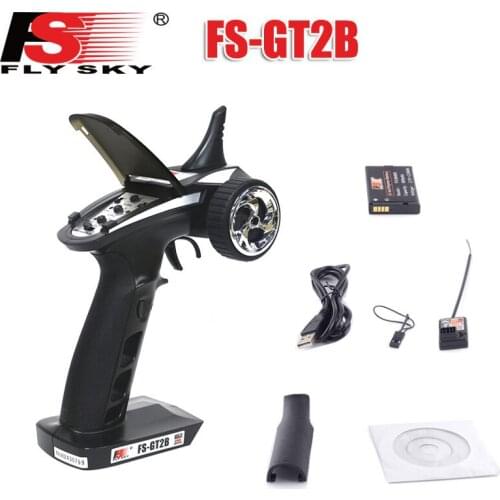 Flysky FS-GT2B 2.4G 3CH Radio Model Remote Control Transmitter & FS-GR3C Receiver for RC Car Boat