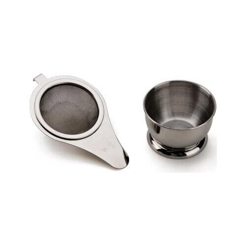 [GRANDNESS] Lipin Stainless Steel Mesh Tea Strainer & Stand Boling Stainless Steel for Tieguanyin ,milk Oolong Tea Green Tea