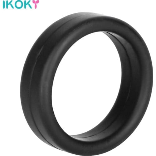IKOKY Dildo Extender Sex Toys for Men Cock Ring Delay Ejaculation Elastic Penis Ring