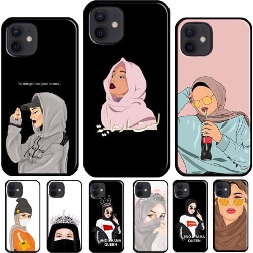 Islamic Muslim Hijabi Girls Case For iPhone 11 Pro Max XS X XR 6 6S 7 8 Plus SE 2020 12 Mini 12 Pro Max Phone Coque