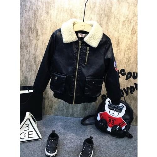 New Arrived Boys Coats Autumn Winter Fashion china Childrens Warming Cotton PU Leather Jacket For 2-6Year Kids Hot