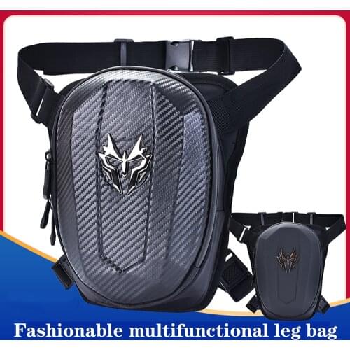 Carbon fiber fashion motorcycle anti-fall waist bag waterproof and wear-resistant shoulder bag motorcycle outdoor leisure bag