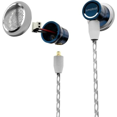 Smabat M0 Module Earbuds Flat Earphones 15.4mm Titanium plating Film Driver 20ohm Module upgrade 3.5mm Headphone