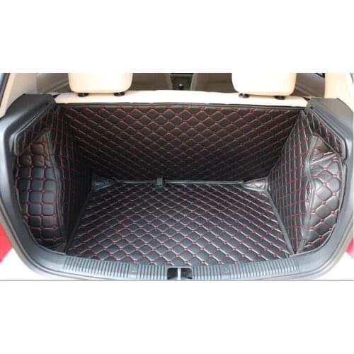 Non Slip Wholy Surrounded No Ordor Special Car Trunk Mats for Skoda Fabia Durable Waterproof Boot Carpets