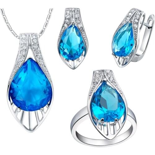 Wholesale Jewelry Gift Earrings Pendant Necklace Rings A-U33 CZ Zircon Luxurious Glam Luxe Mysterious Drop Crystal jade crystal