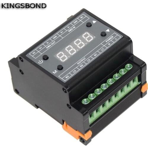 AC110V 220V DMX302 DMX triac dimmer led brightness controller 50Hz/60Hz high voltage 3 channels