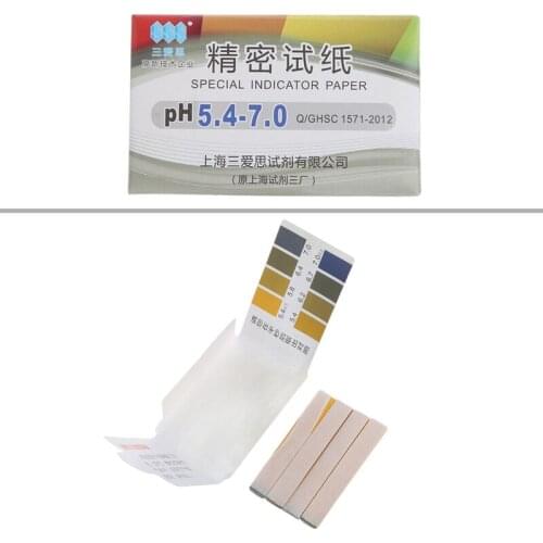 SHANWEN Accurate 80 Pieces PH 5.4-7.0 Test Papers Strips Indicator Paper Lab Litmus PH Meters Analyzers Tools