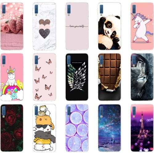 D Silicone case For Samsung Galaxy A7 2016 for samsung A7 2018 case protective coque