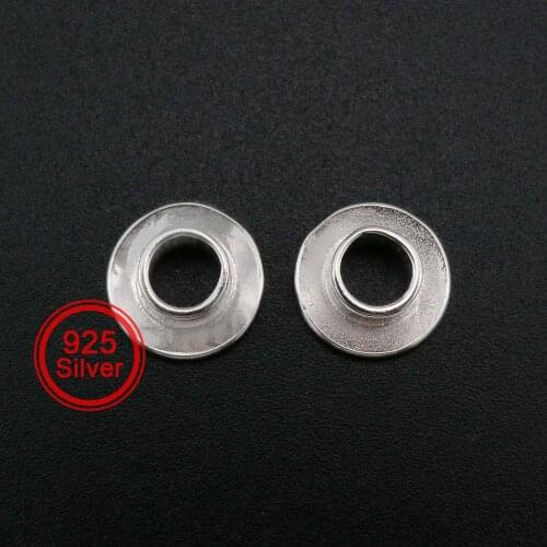 1Set Glass Resin Beads Core Side Bar with 5MM Hole Solid 925 Sterling Silver DIY Supplies 1502091