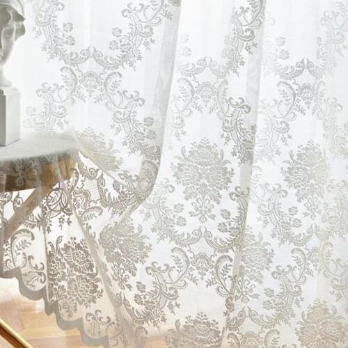 Wave White Tulle Curtains For Living Room Sheer Curtains For Bedroom Kitchen For Tulle Striped Voile Curtains For Window JK211Z