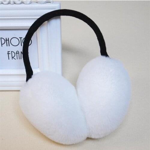 Winter Warm Earmuffs Female Male Soft Fluffy Ear Warmer Plush Fashion Ear Bag Faux Rabbit Fur Unisex Orejeras P002