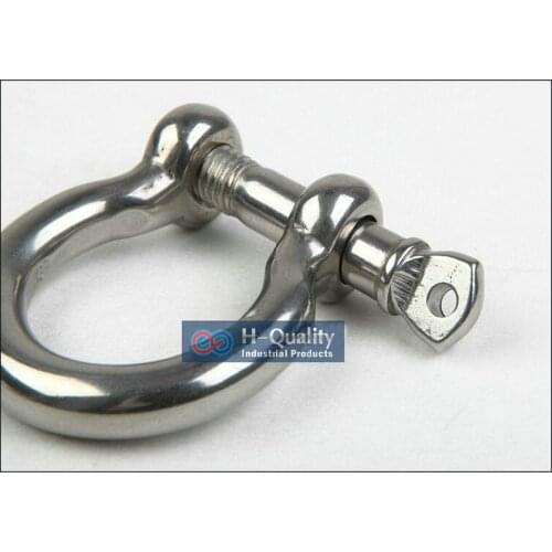 10PCS M8 Stainless Steel Bow Anchor Shackles