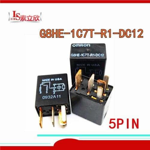 2PCS/5PCS/lot 100%New Automobile relay G8HE-1C7T-R1-DC12 G8HE-1C7T-R1 12V G8HE-1C7T-R1-12VDC G8HE 1C7T R1 DC12 5PIN