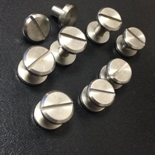 3/4/5/6/7/8MM Stainless Steel FLAT Button Stud Chicago screws Rivet Screws Belt Buttons Studs Leather Craft DIY Head Dia.8MM
