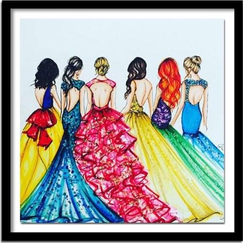 Diamond Portrait Needlework,Diamond Painting Cross Stitch Girls Wall Art,Diamond Embroidery Handicraft