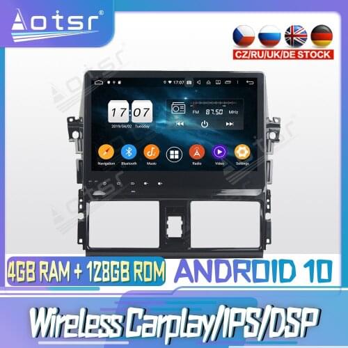 Android 10 PX6 128G For TOYOTA VIOS /YARIS 2013-2015 DVD GPS Navigation Auto Radio Stereo Video Multimedia Player HeadUnit 2din