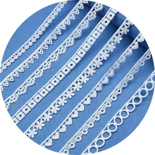 White Unilateral Heart-shaped Milk Silk DIY Embroidery Water-soluble Lace Small Barcode Underwear Accessories Wedding Decoration