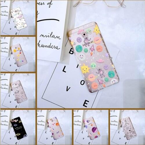 Phone Case For Samsung Galaxy C5 C7 C9 Pro Soft Silicone Cute SPace Star Astronaut Girly Back Cover For Samsung Galaxy C5 C7 C8