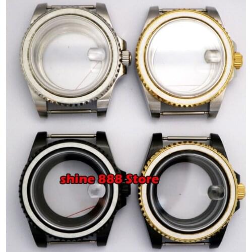 40mm case sapphire glass transparent glass back Fit NH35 NH36 ETA2836 Mingzhu DG2813 3804 Miyota 821A 8205 8215 movement