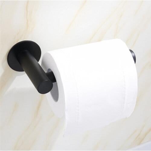 Kitchen Roll Paper Self Adhesive Wall Mount Toilet Paper Holder Stainless Steel Bathroom Tissue Towel Accessories Rack Holders