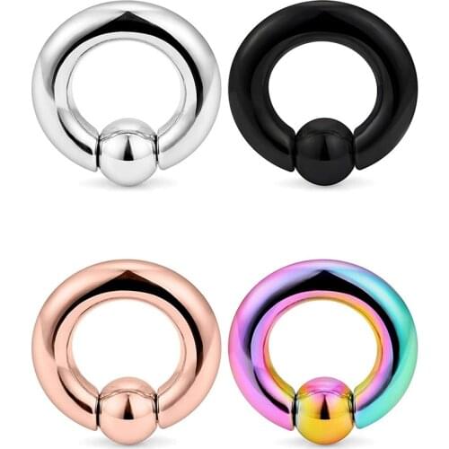 PA Ring pussy piercing Captive Bead Rings Spring Action CBR Screwball Rings 316L Surgical Steel Pierced Body Jewelry