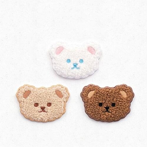 Maxsin 1 Pc High Quality Embroidery Cute Bear Sticker Cartoon Patch Iron On Clothes Jeans Dress Garment Appliques DIY Decoration