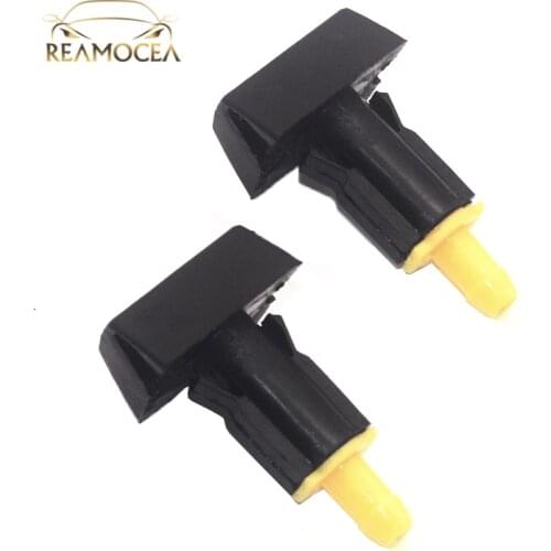 Reamocea New 2Pcs Black Car Windshield Washer Wiper Water Spray Nozzle Fit for TIIDA Nissan Accessories
