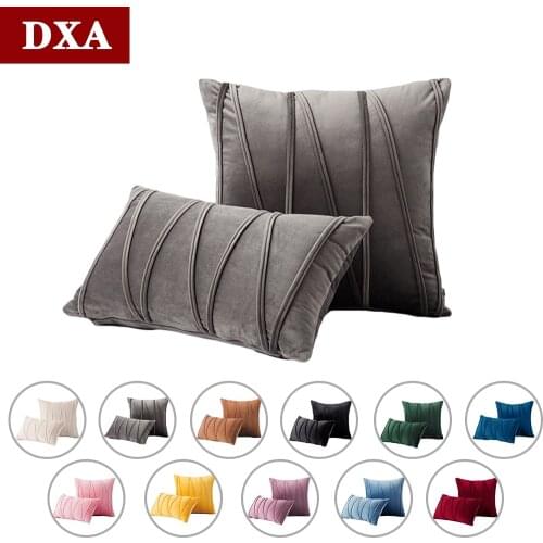 Soft Pillow Cover Square Decorative Pillows Home Decor Velvet Cushion Cover For Living Room Bedroom Sofa Pillowcase